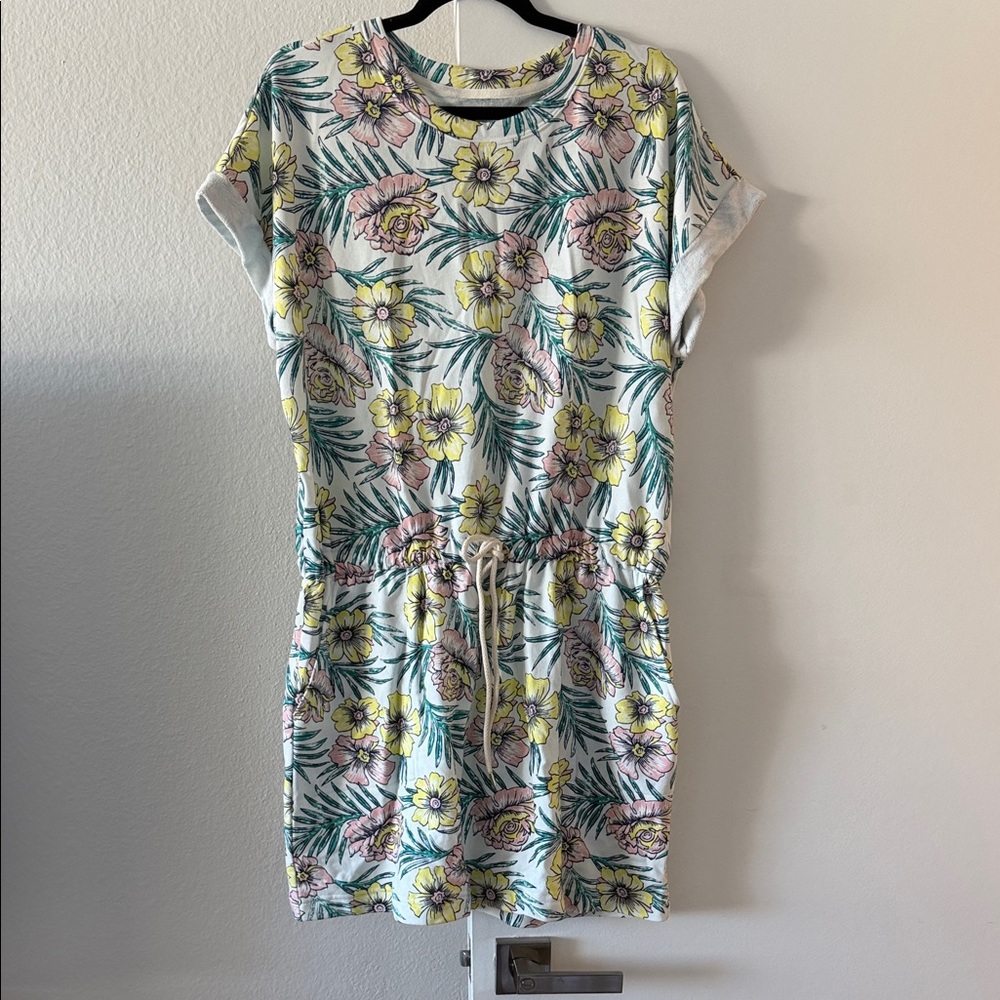 Lou & Grey Pink, Yellow and Green Floral Mini Dress
